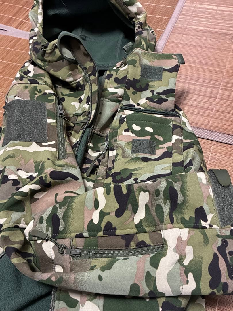 未使用ロシア軍北朝鮮軍仕様マルチカム防寒外被表地防風撥水素材裏地総フリース