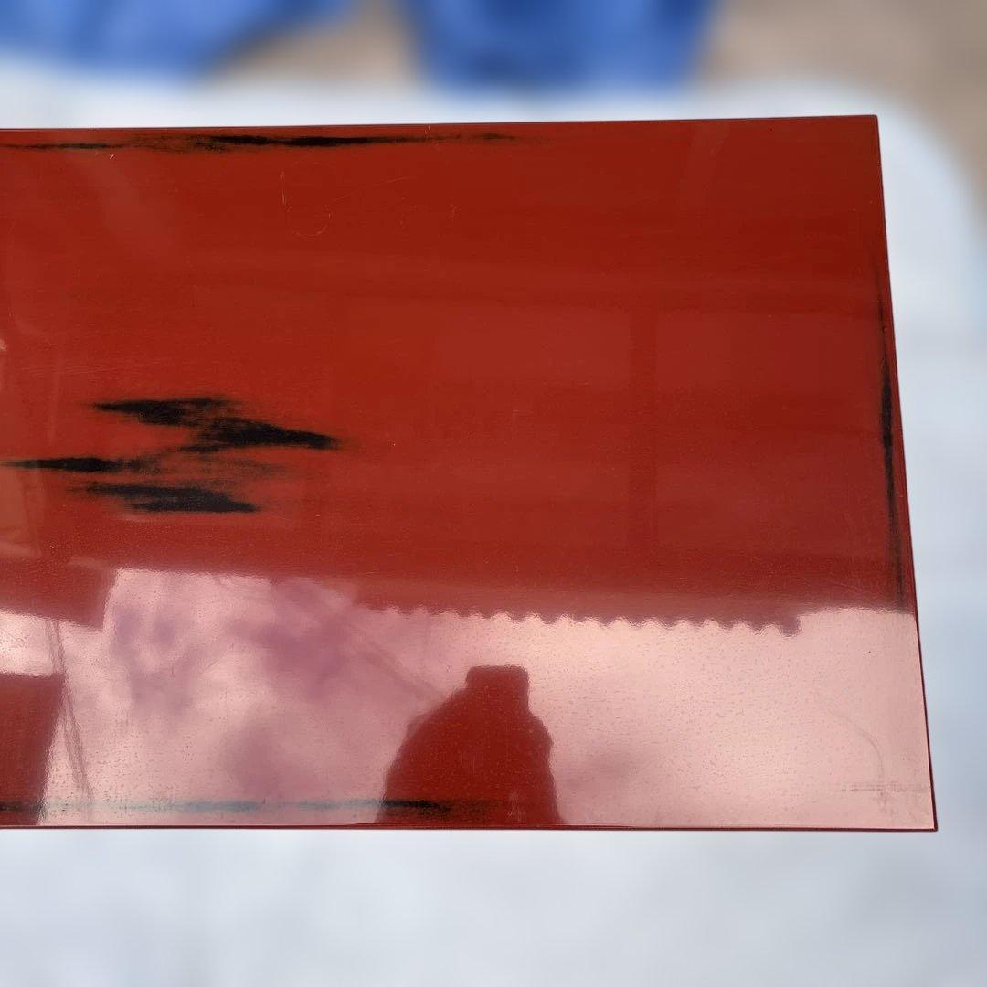 根来塗　島安汎工芸　木製文机　朱塗　昭和レトロ　古民具　学習机