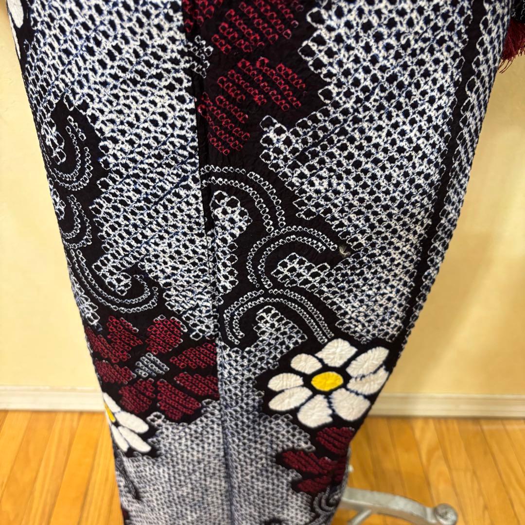 有松鳴海絞り伝統工芸❤️半幅帯レース つまみ細工ハンドメイド帯留め5点セット‼️秀品