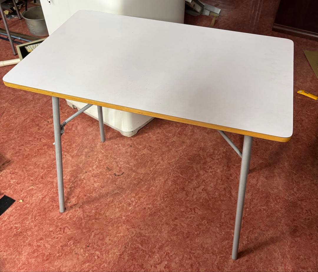 YP1109 無印良品　廃盤　メラミン天板折りたたみテーブル　サイドテーブル