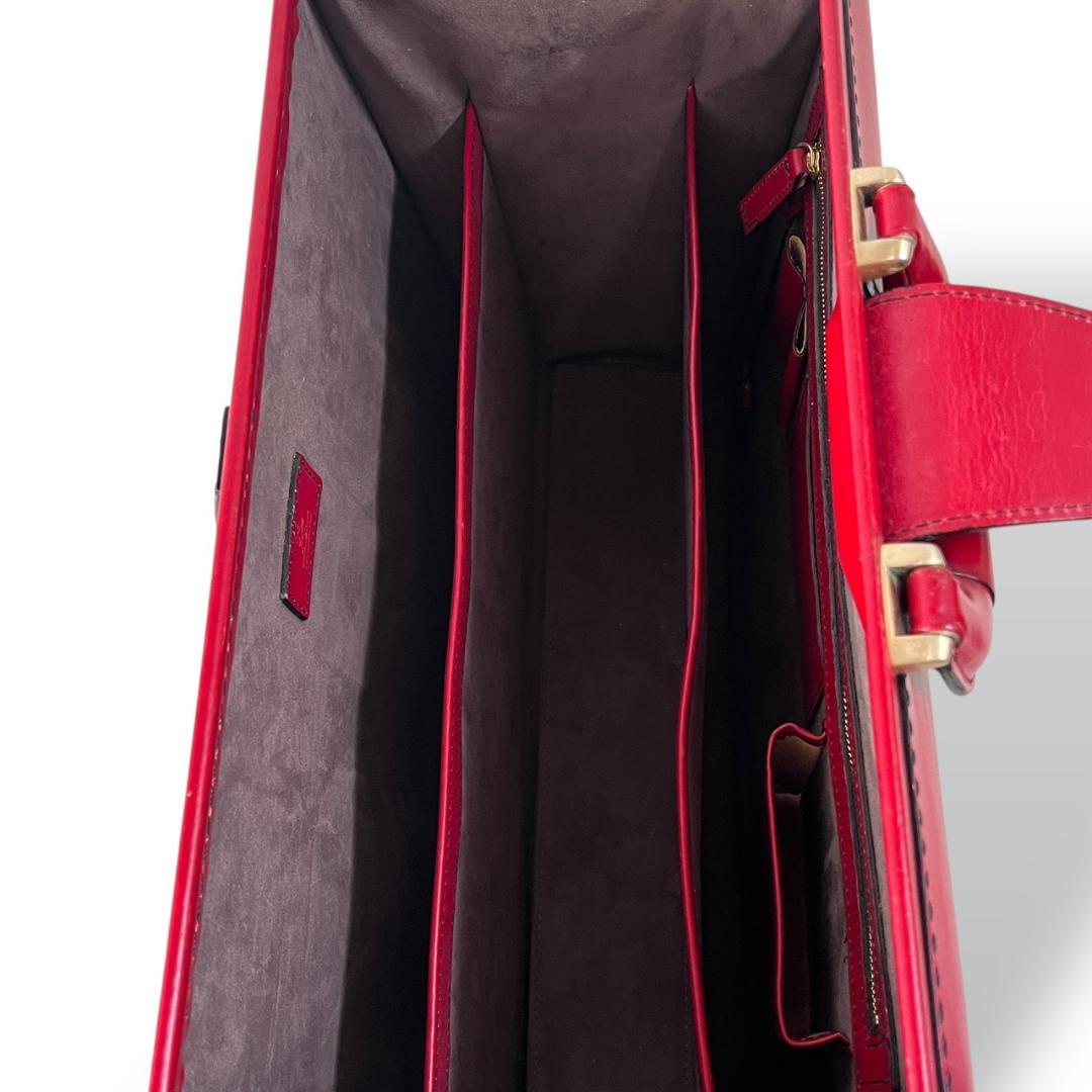 ココマイスター ブライドル ダレスバッグ ビジネスバッグ スイスレッド レザー