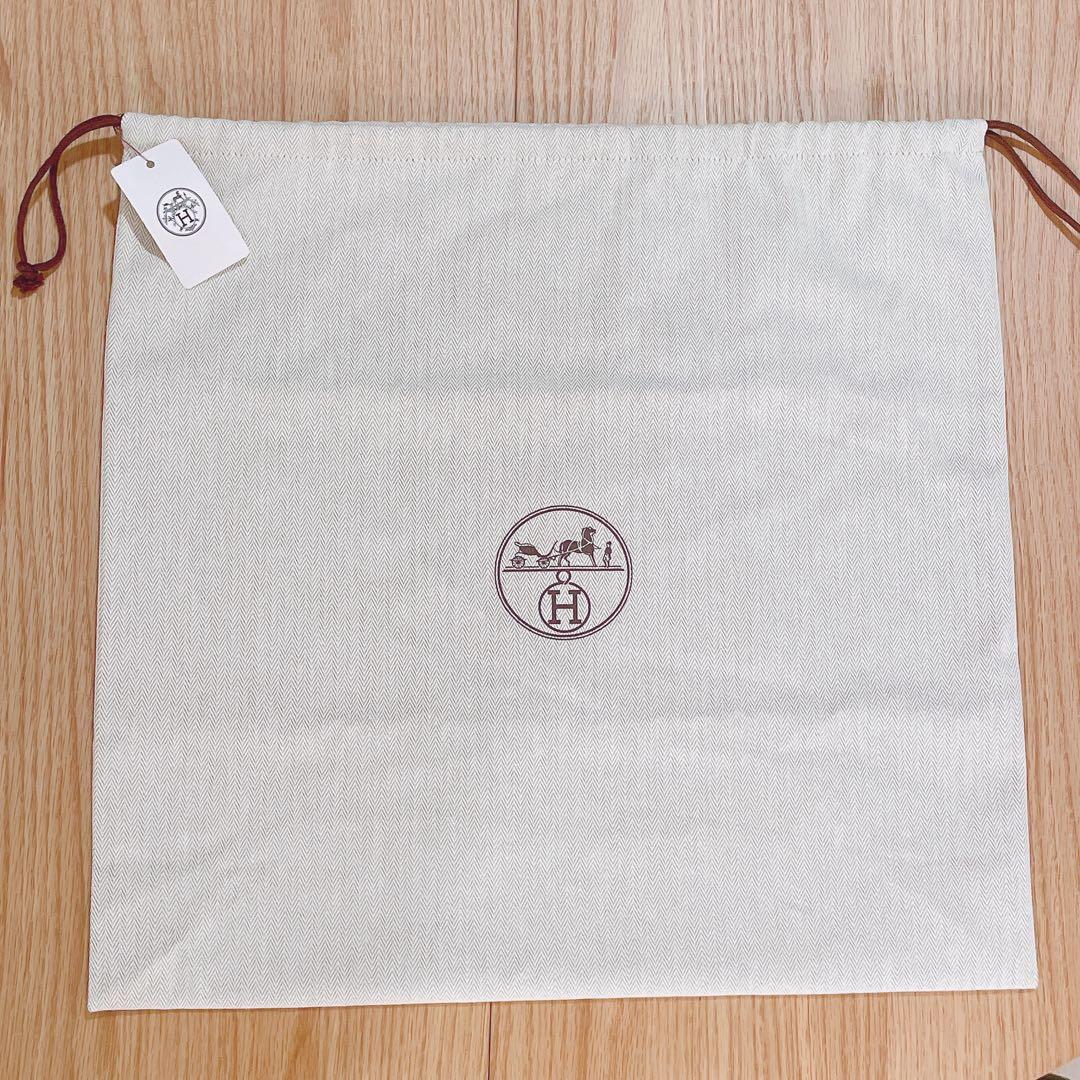 未使用品 HERMES 保存袋 巾着 44.5×45.5 タグ付
