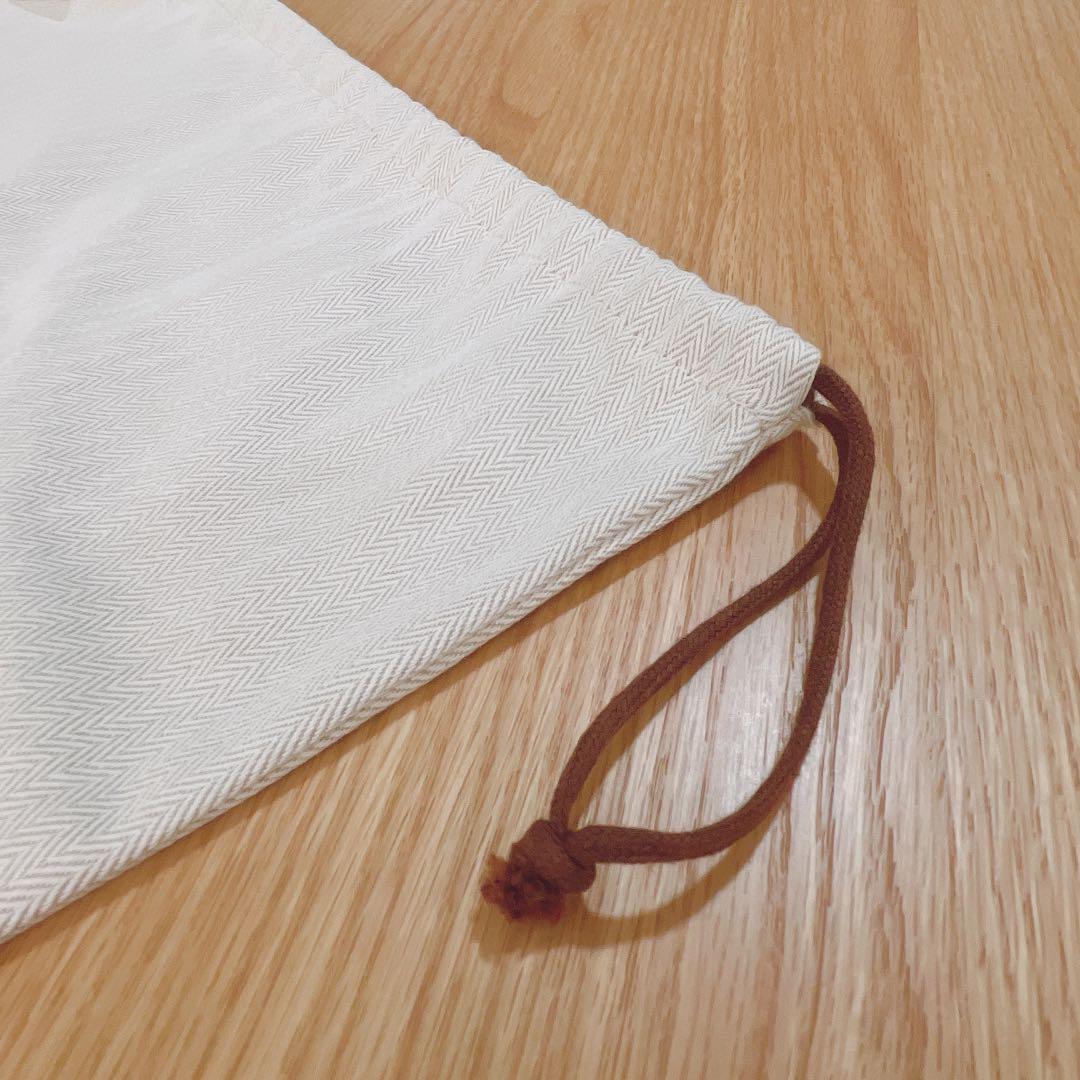 未使用品 HERMES 保存袋 巾着 44.5×45.5 タグ付