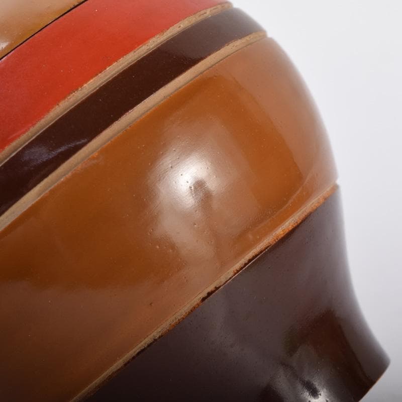 茶道具　漆塗　独楽　莨入　煙草入　時代箱付　V　8240