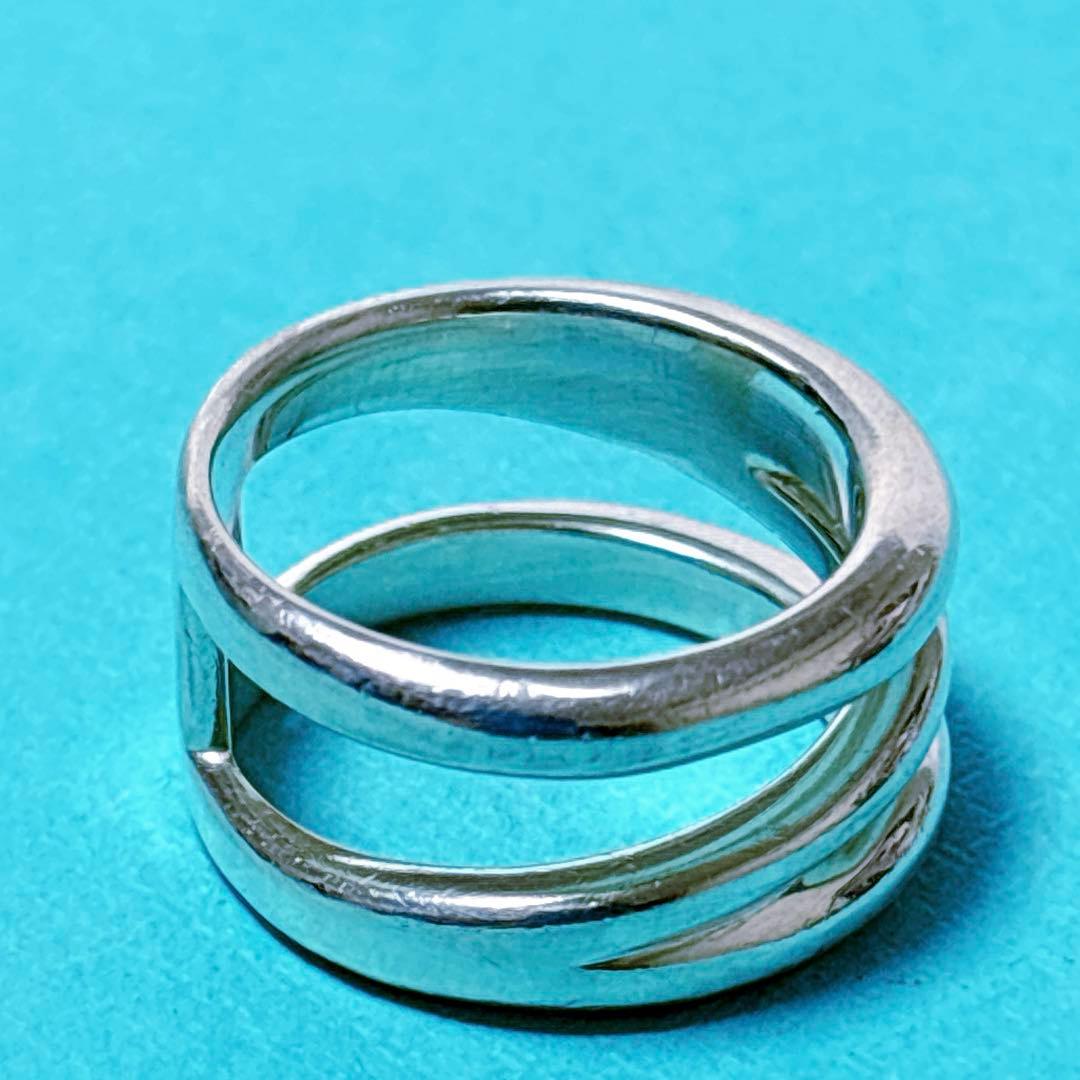 【美品】14.5号 Tiffanyティファニー ダイアゴナル リング SV925