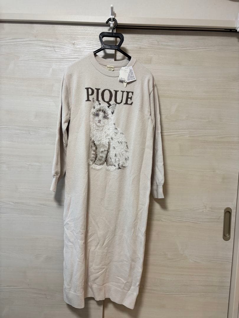 【新品】ジェラピケ　キャットジャガードワンピース