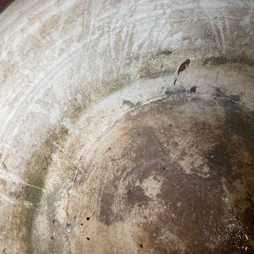 作名有り　染付草花文火鉢