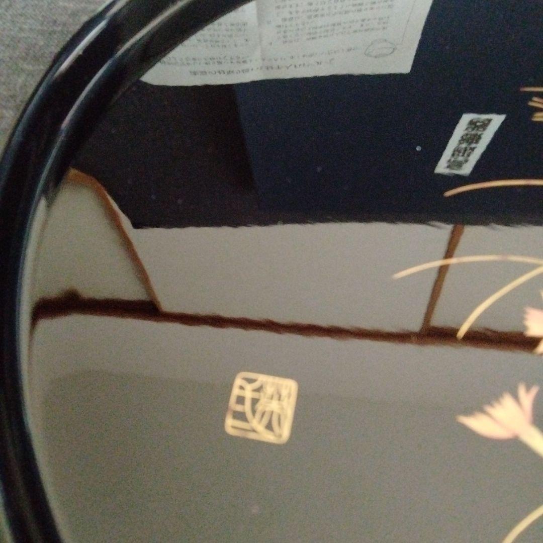 【貴重品！】輪島塗 稲忠　丸盆　輪島塗お盆　蒔絵　お祝い　茶道具　伝統工芸品