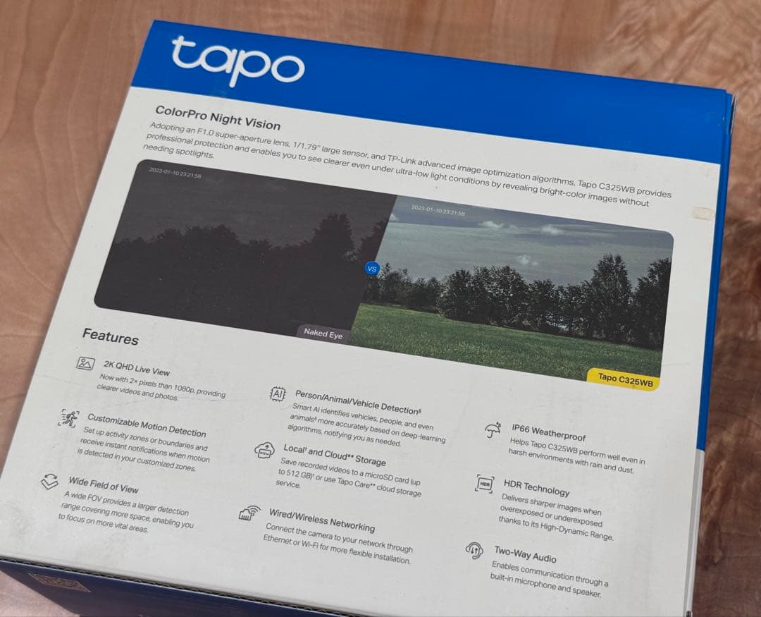 TP-Link C325WB 防犯カメラ Wi-Fi 2K QHD