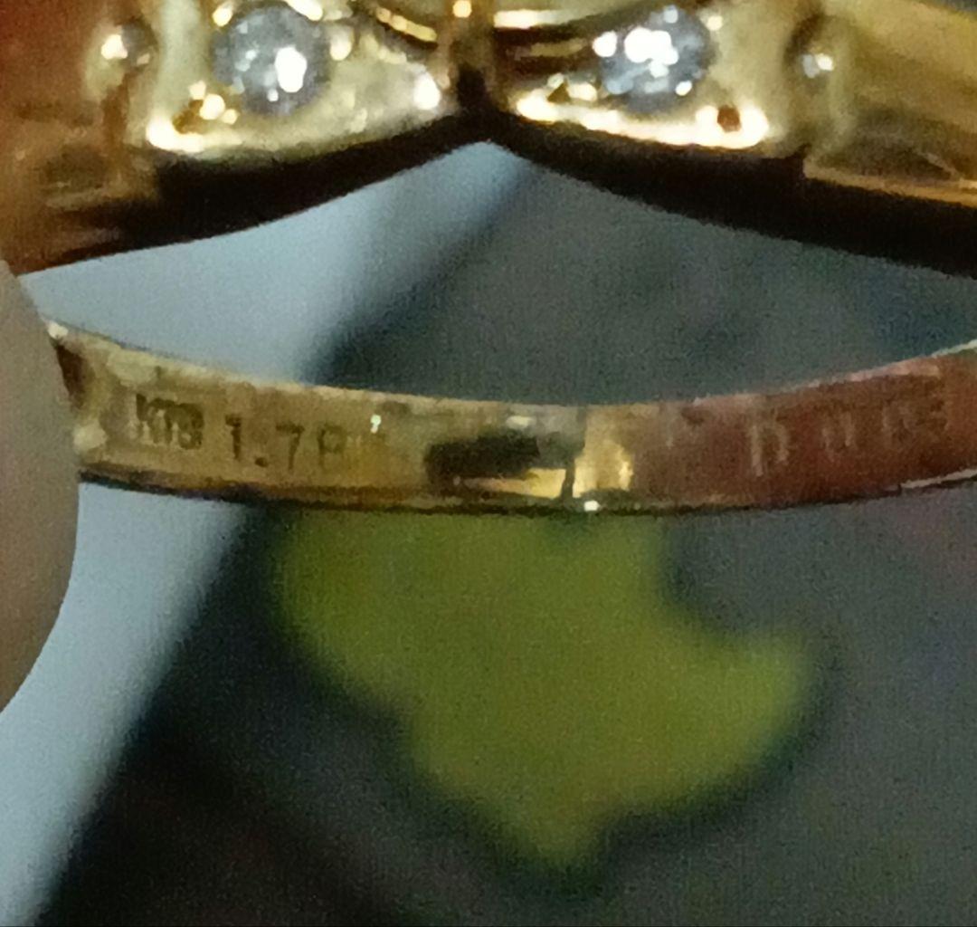 R*様 18Kリング ブルートパーズチャーム　バッグモチーフ