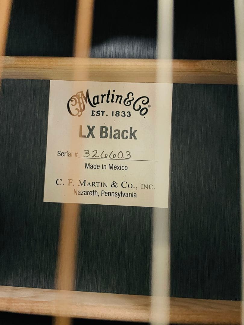 (美品) Martin LX Black色 ミニ アコースティックギター