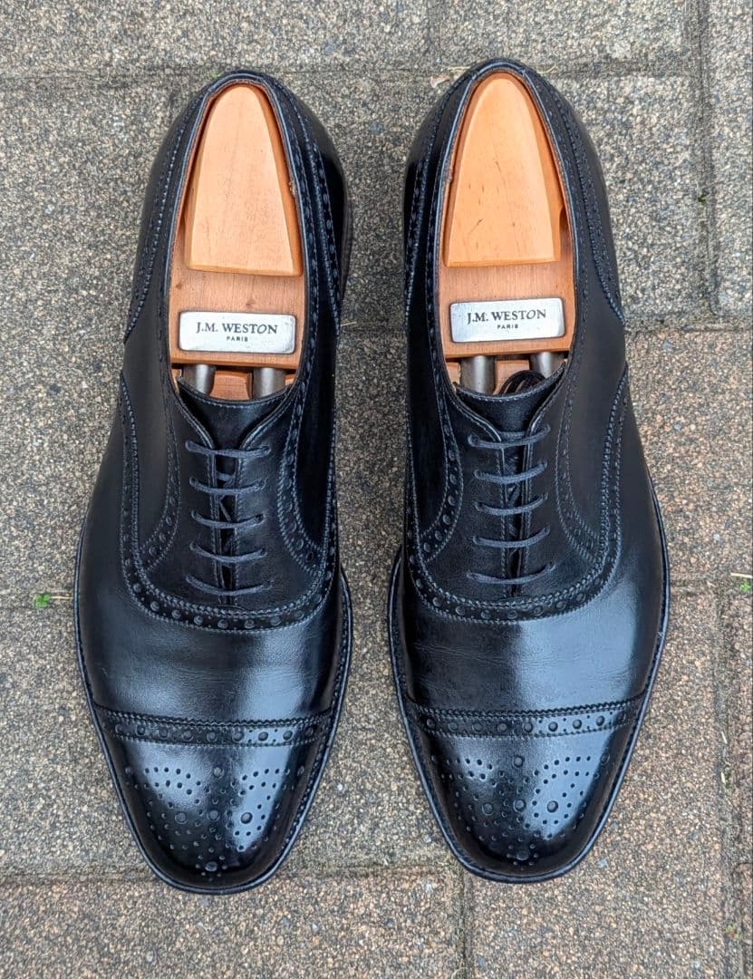 クリスマスセール！廃番品j.m.weston310セミブローグ7.5Dブラック