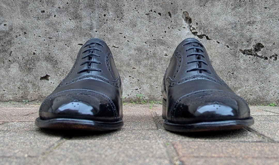 クリスマスセール！廃番品j.m.weston310セミブローグ7.5Dブラック