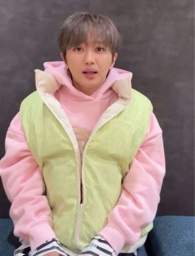 中綿リバーシブルベスト ライトベージュ Nissy ナップタイム naptime