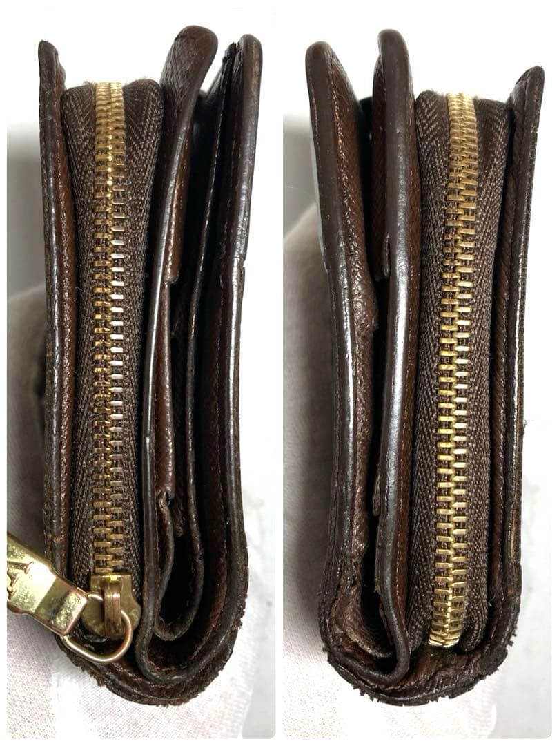 ルイヴィトン　ダミエ　コンパクトジップ　二つ折り財布
