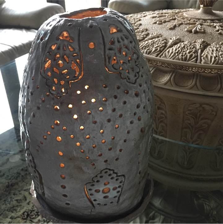 ランプシェード 陶器 陶芸 人感センサーランプ