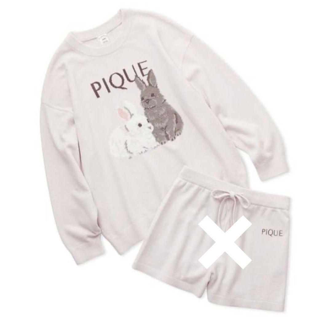 ジェラピケ　オンライン限定　ツインラビットジャガードプルオーバー