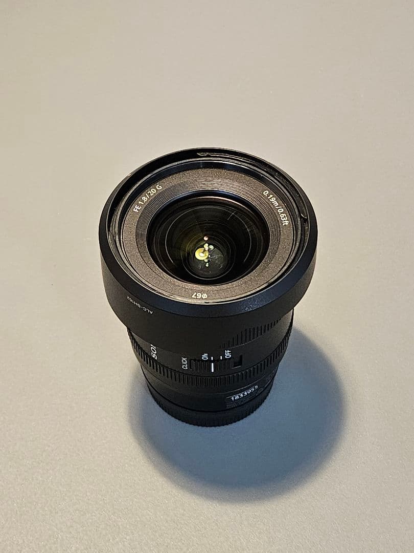 【美品】SONY FE 20mm F1.8 G レンズ