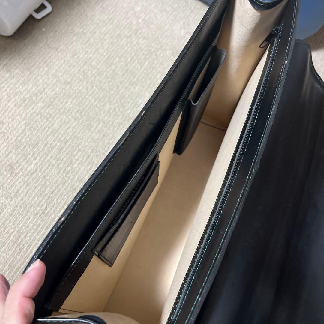 送料込みに変更　キタムラ　ビジネスバッグ　ブラックレザー　ダレスバッグ