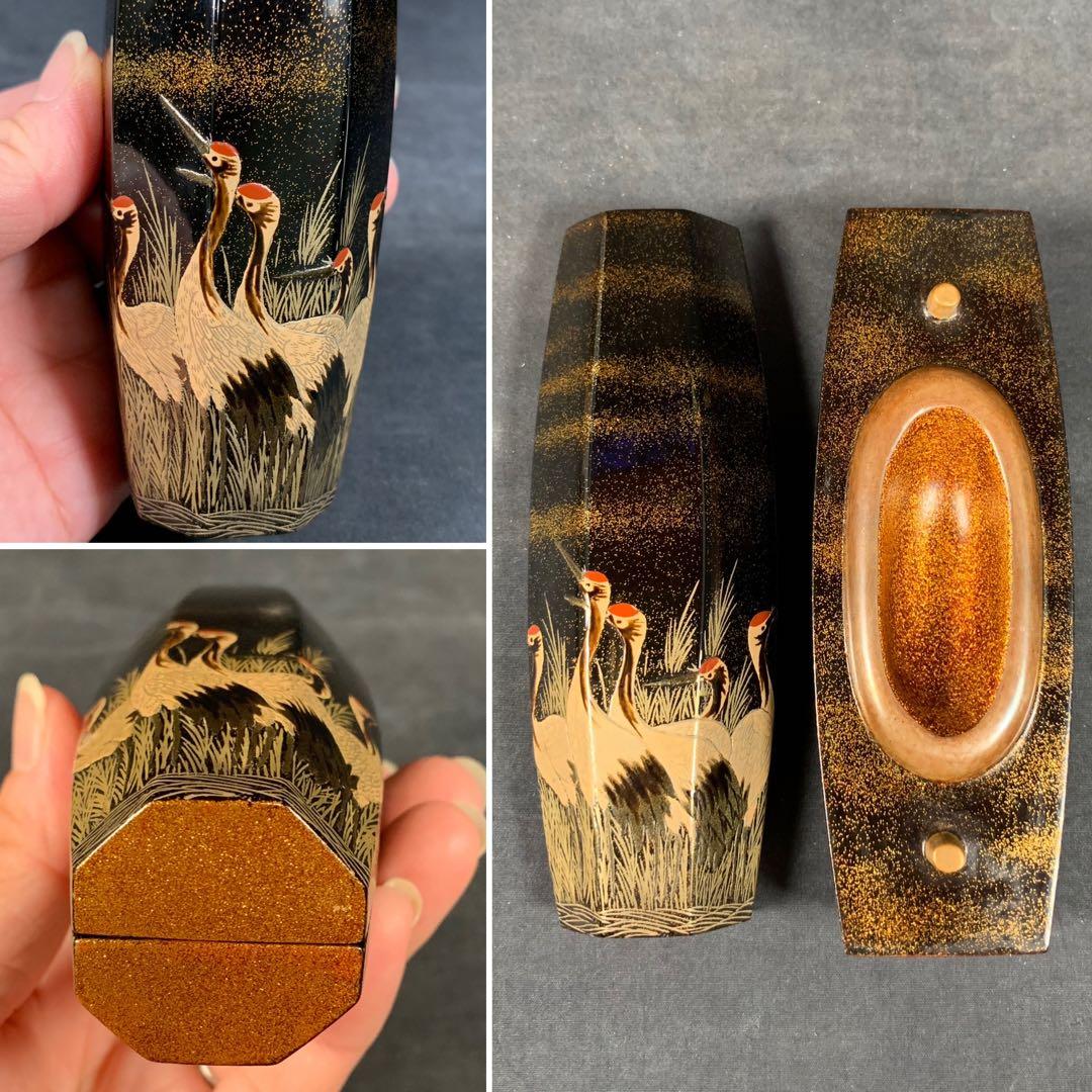 E325 送料無料　色絵ぶりぶり　香合　茶道具　茶室　茶道　香道具　共箱