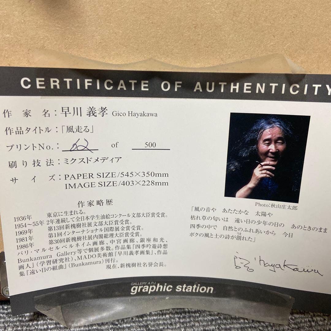 早川義孝　ミクスドメディア　< 風走る > 62／500