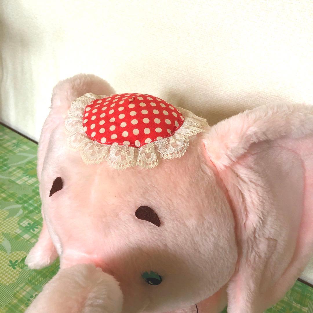 昭和レトロ 三英貿易 ぬいぐるみ ぞうさん 少し大きめ ファンシー 希少