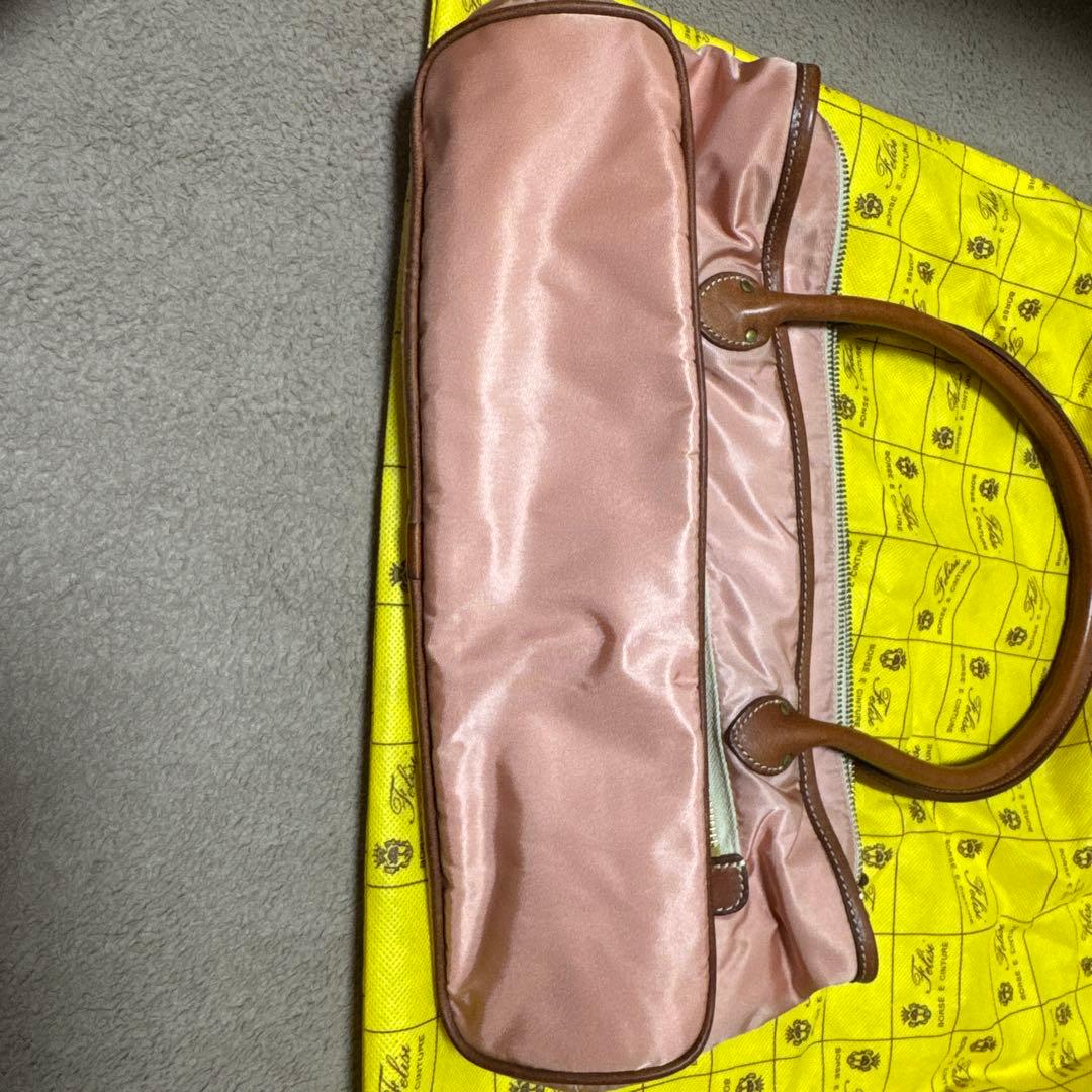フェリージFelisi トートバッグ　ナイロン✖️本革 美品