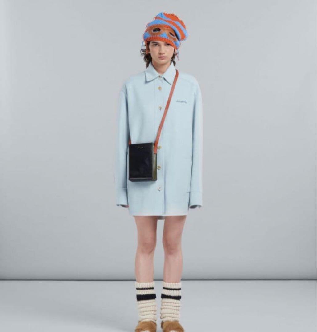 美品⭐︎マルニ MUSEO NANO SOFT レザー ショルダーバッグ ブラック