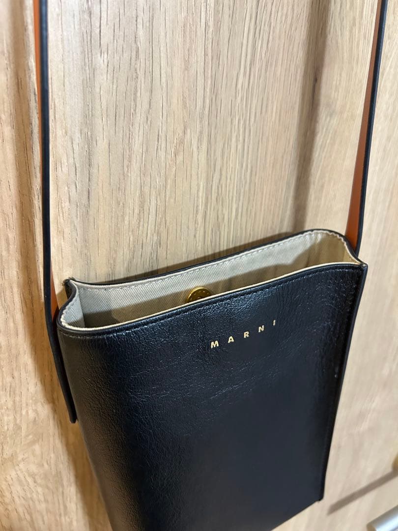 美品⭐︎マルニ MUSEO NANO SOFT レザー ショルダーバッグ ブラック