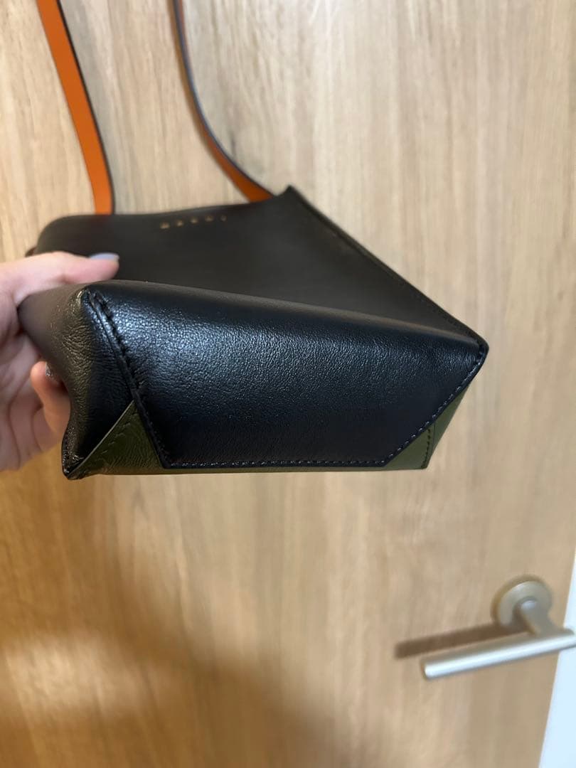 美品⭐︎マルニ MUSEO NANO SOFT レザー ショルダーバッグ ブラック