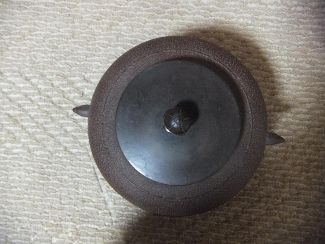 菊池政光　丸形釜　茶道具　中古（本文よく読んでから購入して下さい)