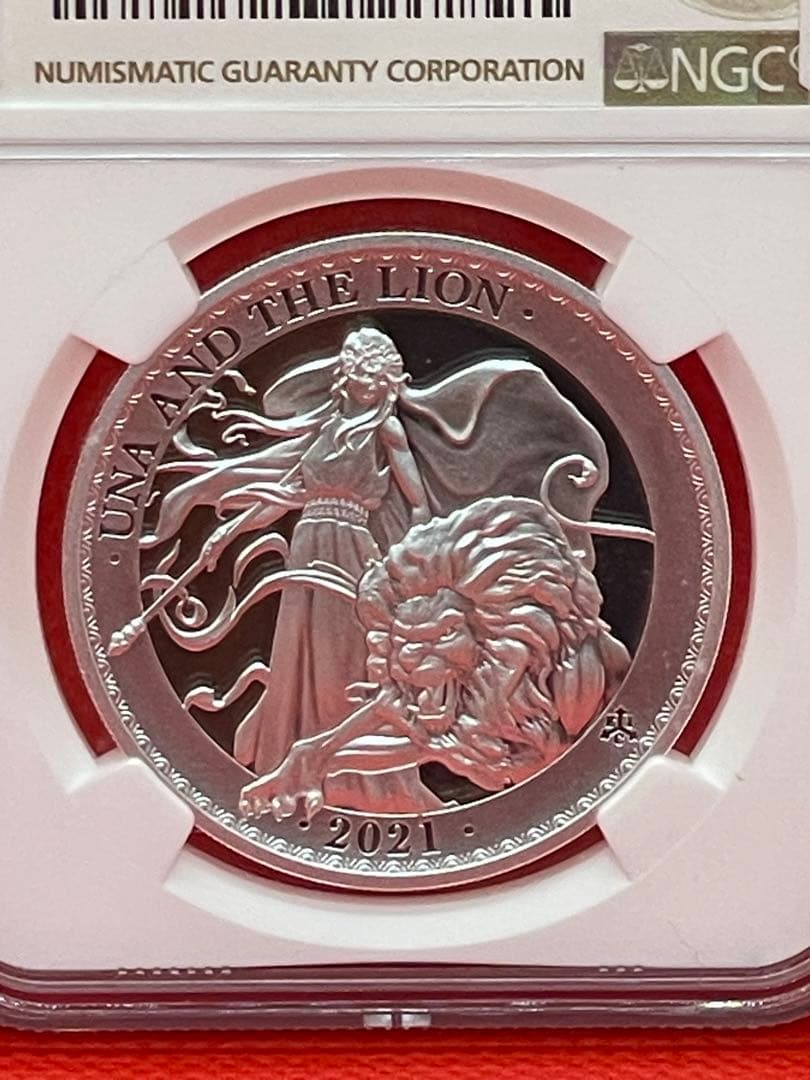 【2021年 ウナとライオン 1ポンド 1オンス プルーフ銀貨】