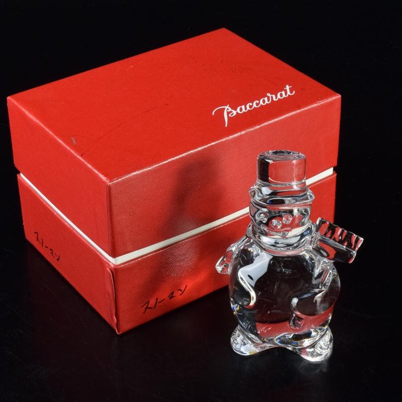 Baccarat　バカラ　クリスタルガラス　スノーマン　置物　箱付　V　7134