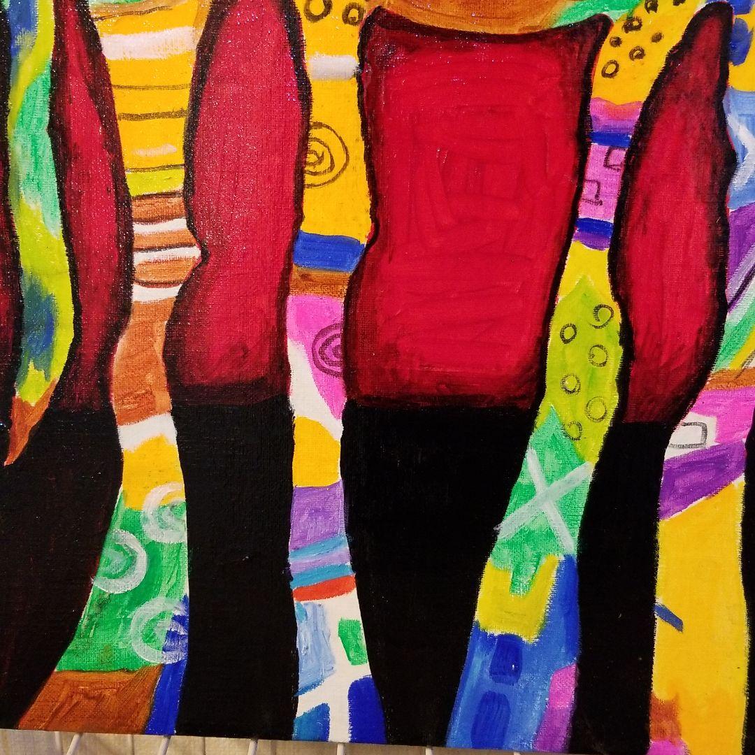 油絵　ゆうみ　ベストフレンド*ヘラジカと鳥