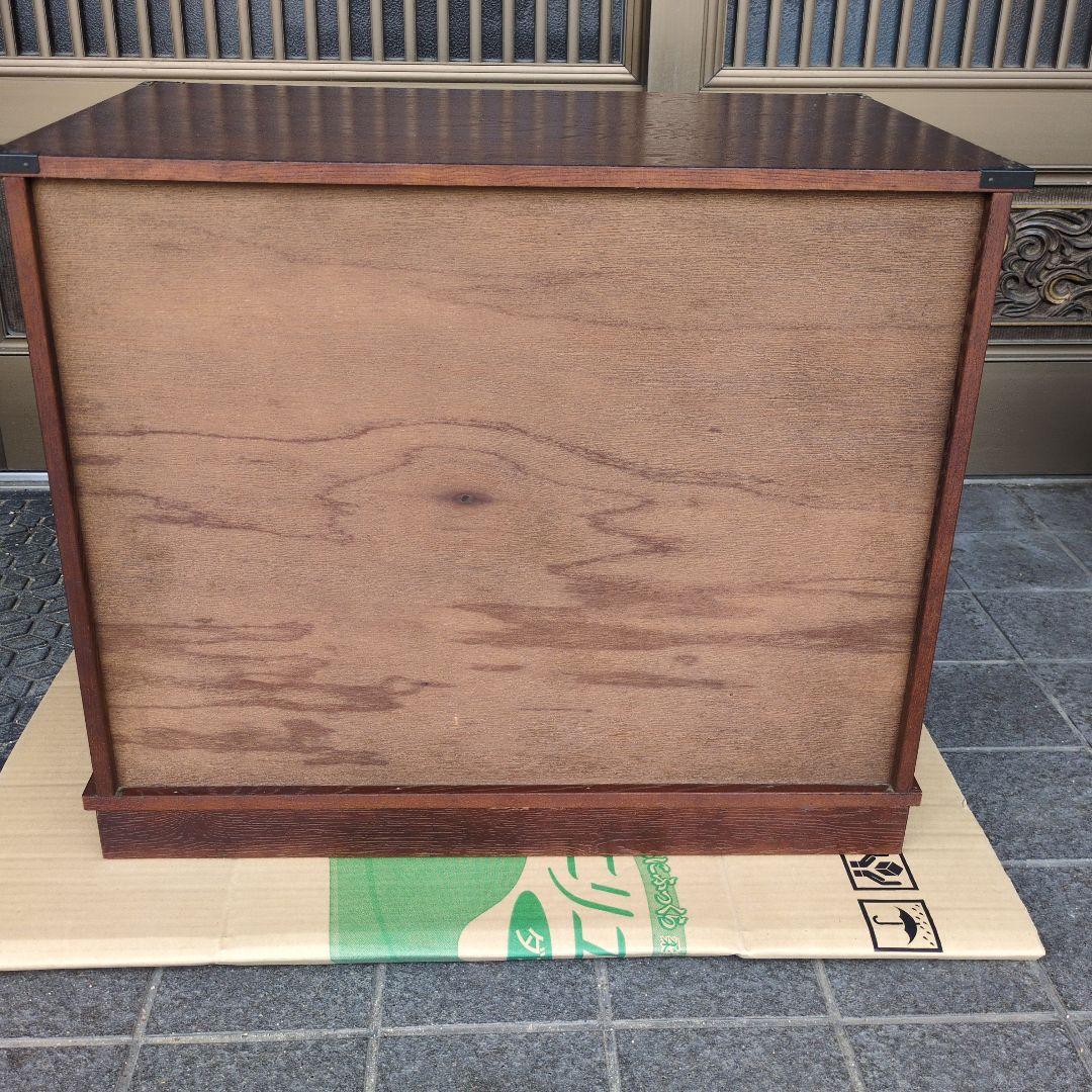 民芸家具調 からくり箪笥 隠し抽斗 ケヤキ/欅杢目 小箪笥