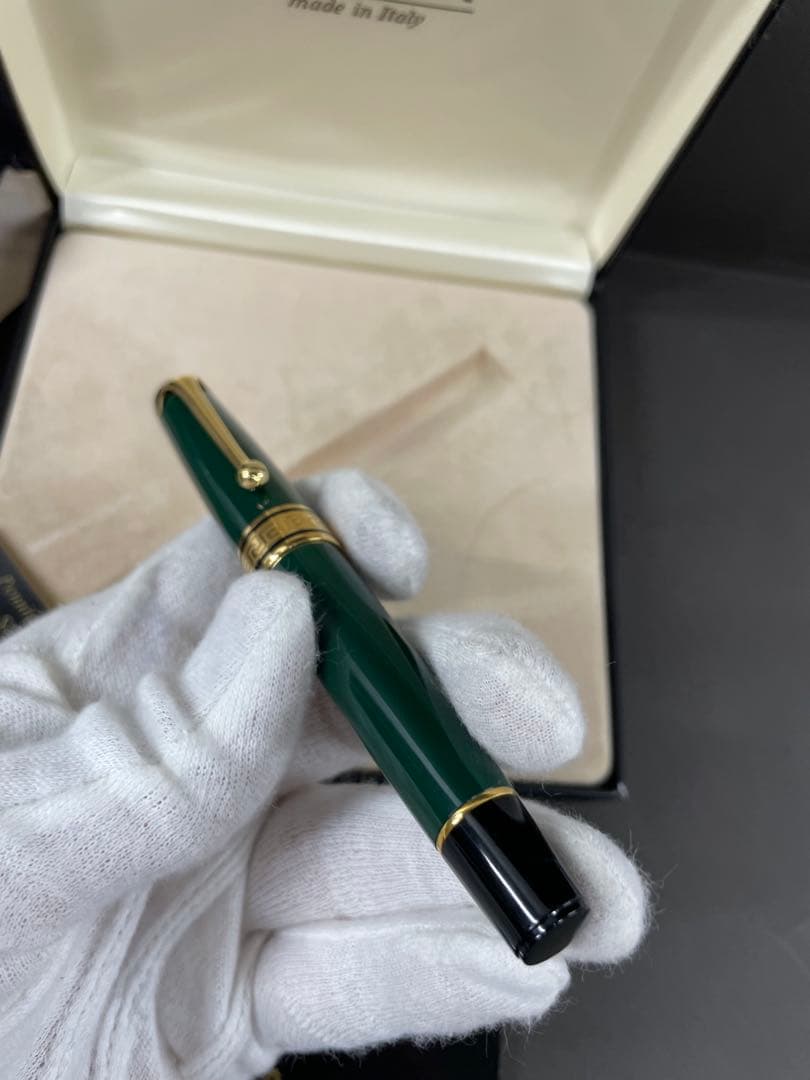 AURORA 緑色 万年筆 14K