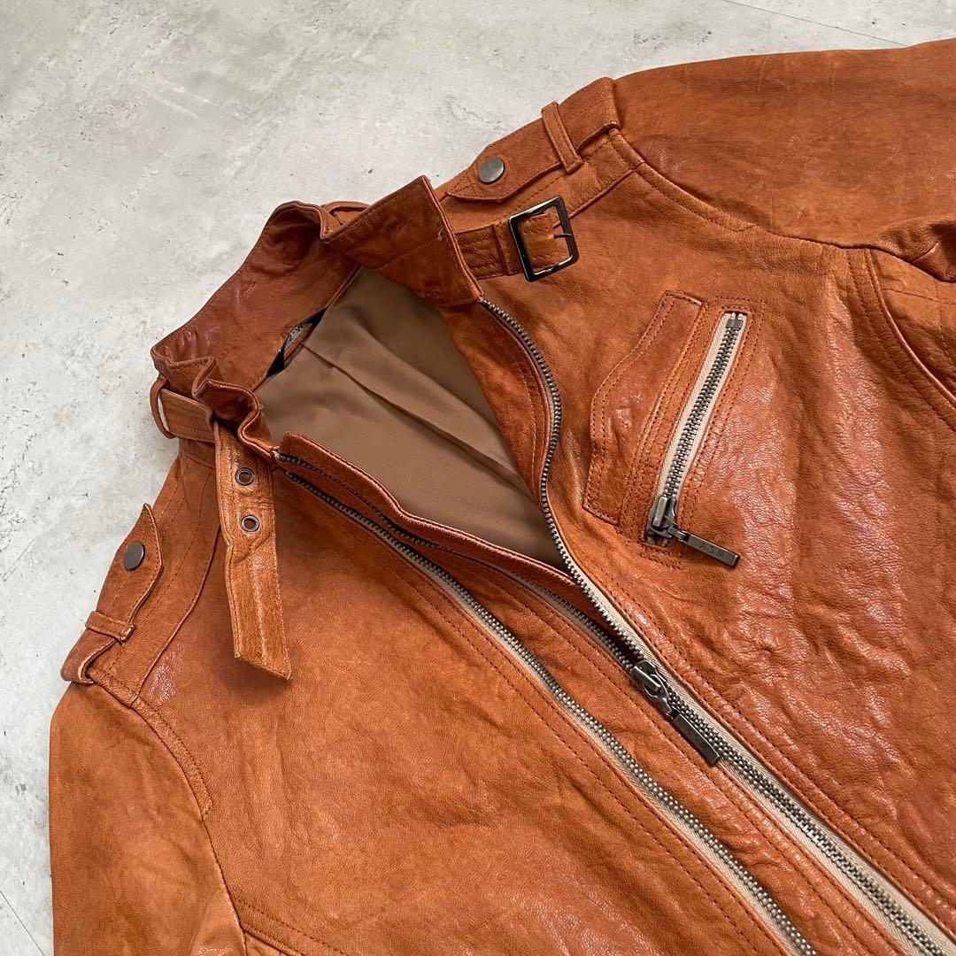 【希少】　VINTAGE ライダース　山羊　ヤギ　ゴートレザー　ジップ　アメカジ