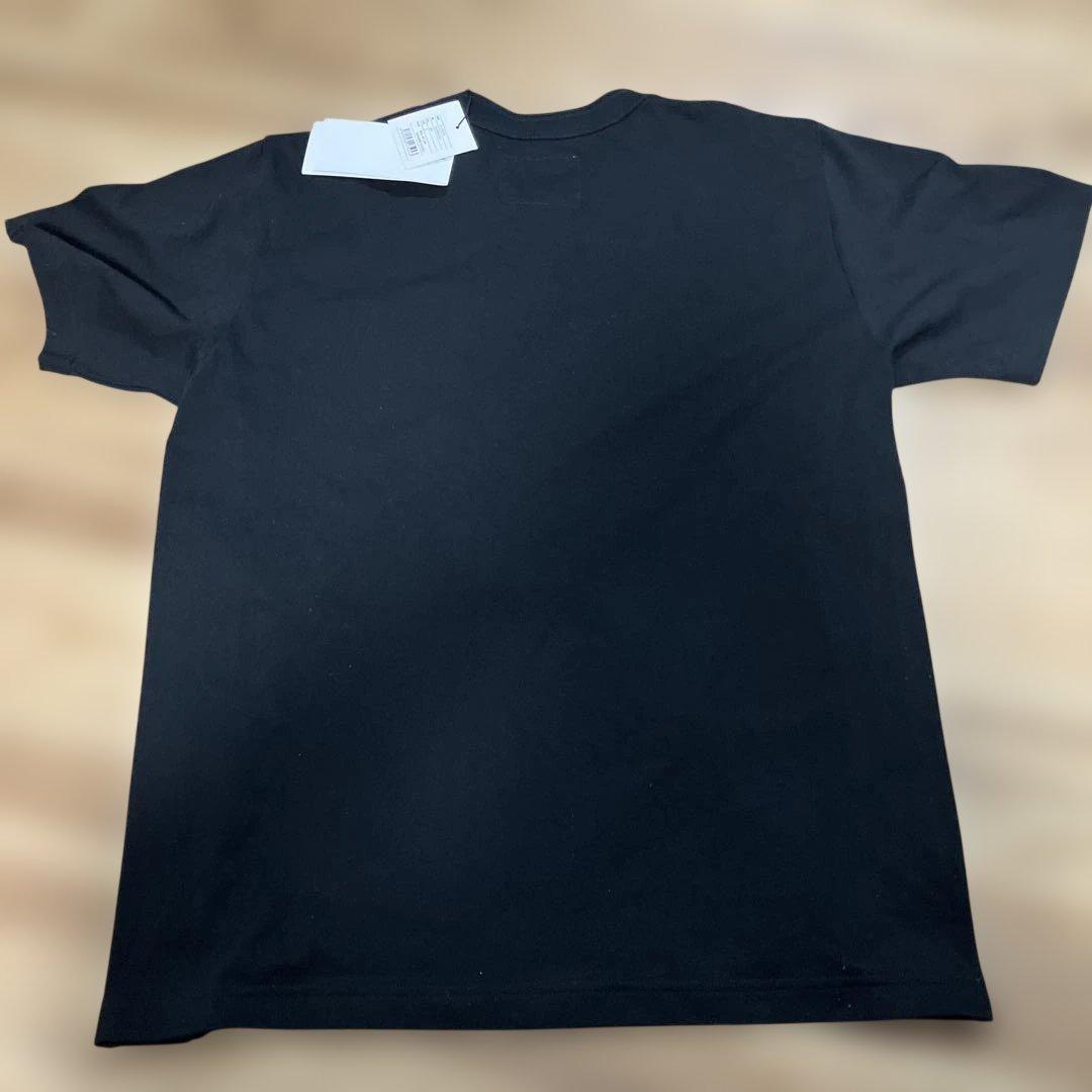 sacai Carhartt WIPコラボ　サイドジップ付きブラックTシャツ