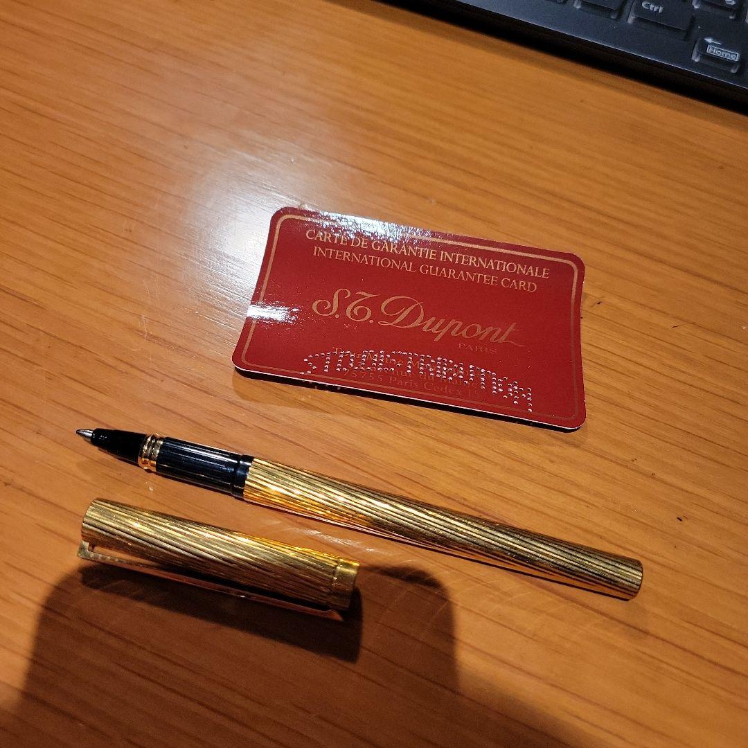 st dupont ボールペン　ゴールド　販売証明書付き