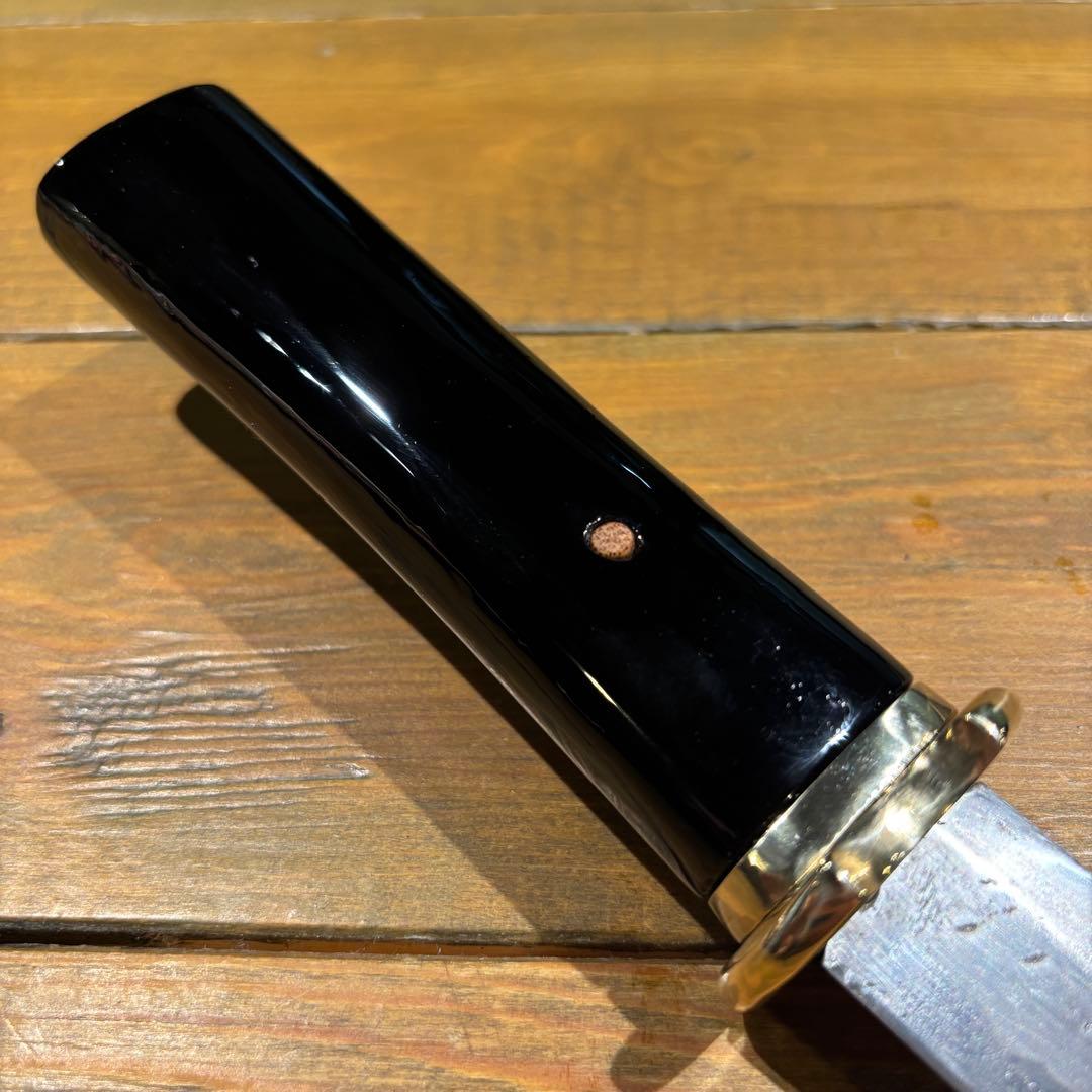 日本刀残欠クラフトナイフNo.68 最上大業物 長曽祢虎徹興里 黒鞘