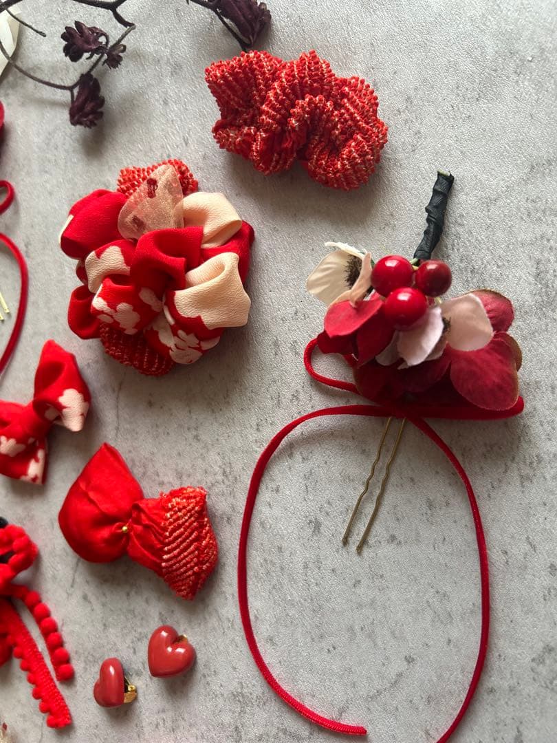 k*y様 七五三　七五三髪飾り　ヘッドドレス　着物髪飾り　リメイク髪飾り　060