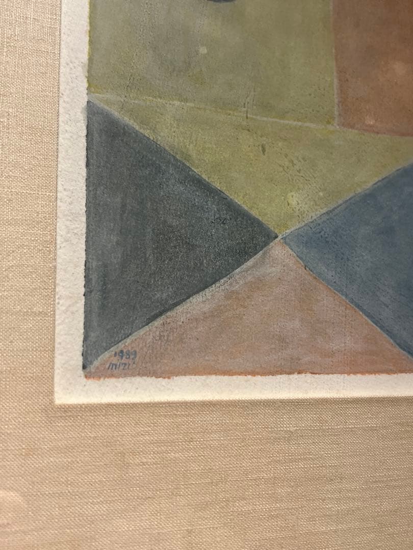 現代アート1989年　抽象画　サインあり