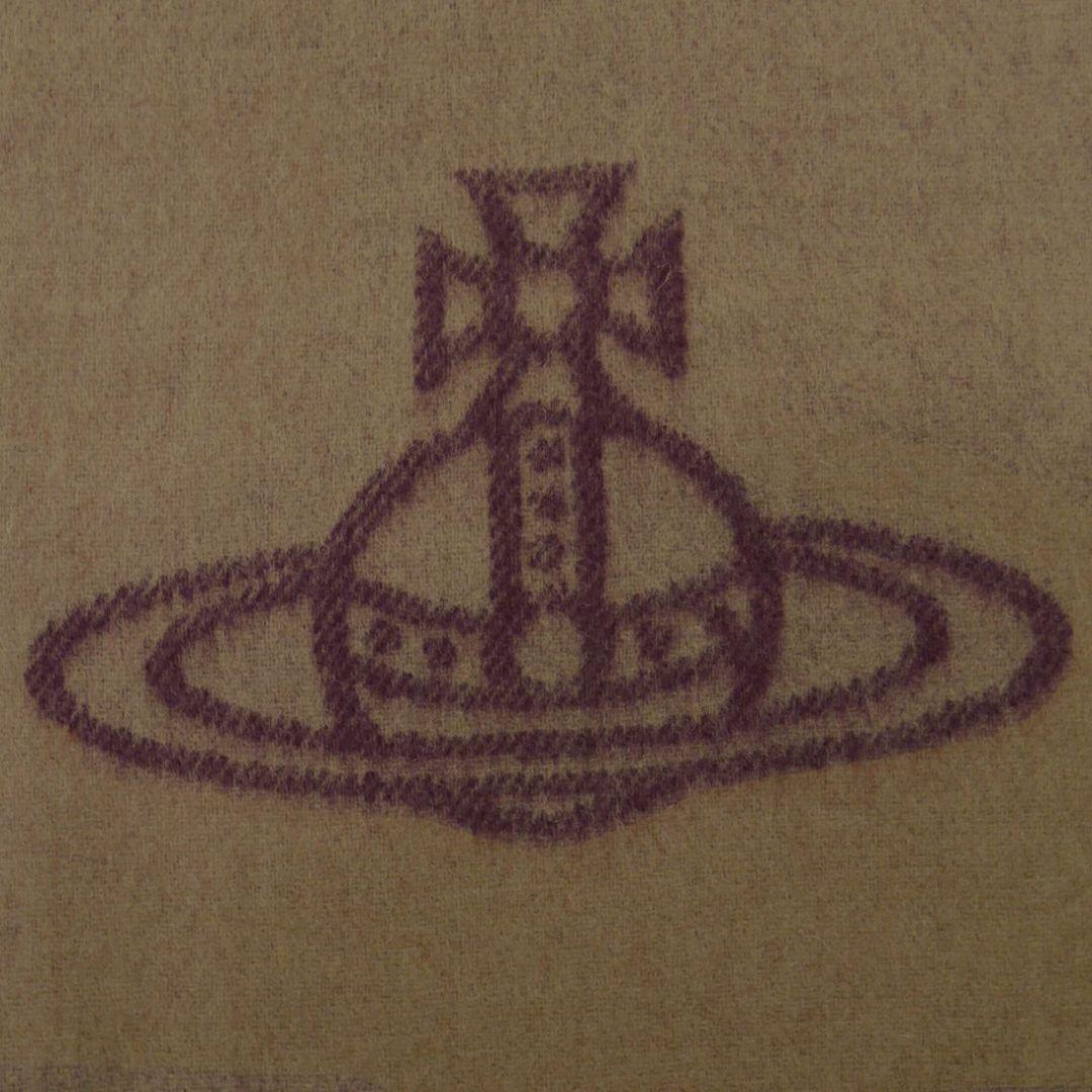 ヴィヴィアンウエストウッド ビッグオーブロゴ キャメル マフラー