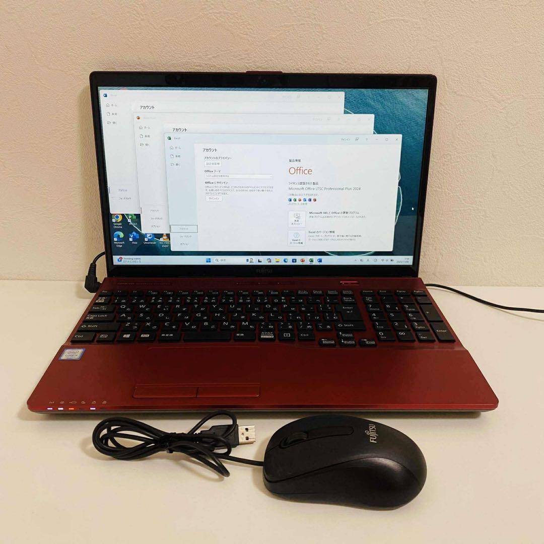 Y911 FujitsuノートパソコンSSD第7世代 WEBカメラWin11高速