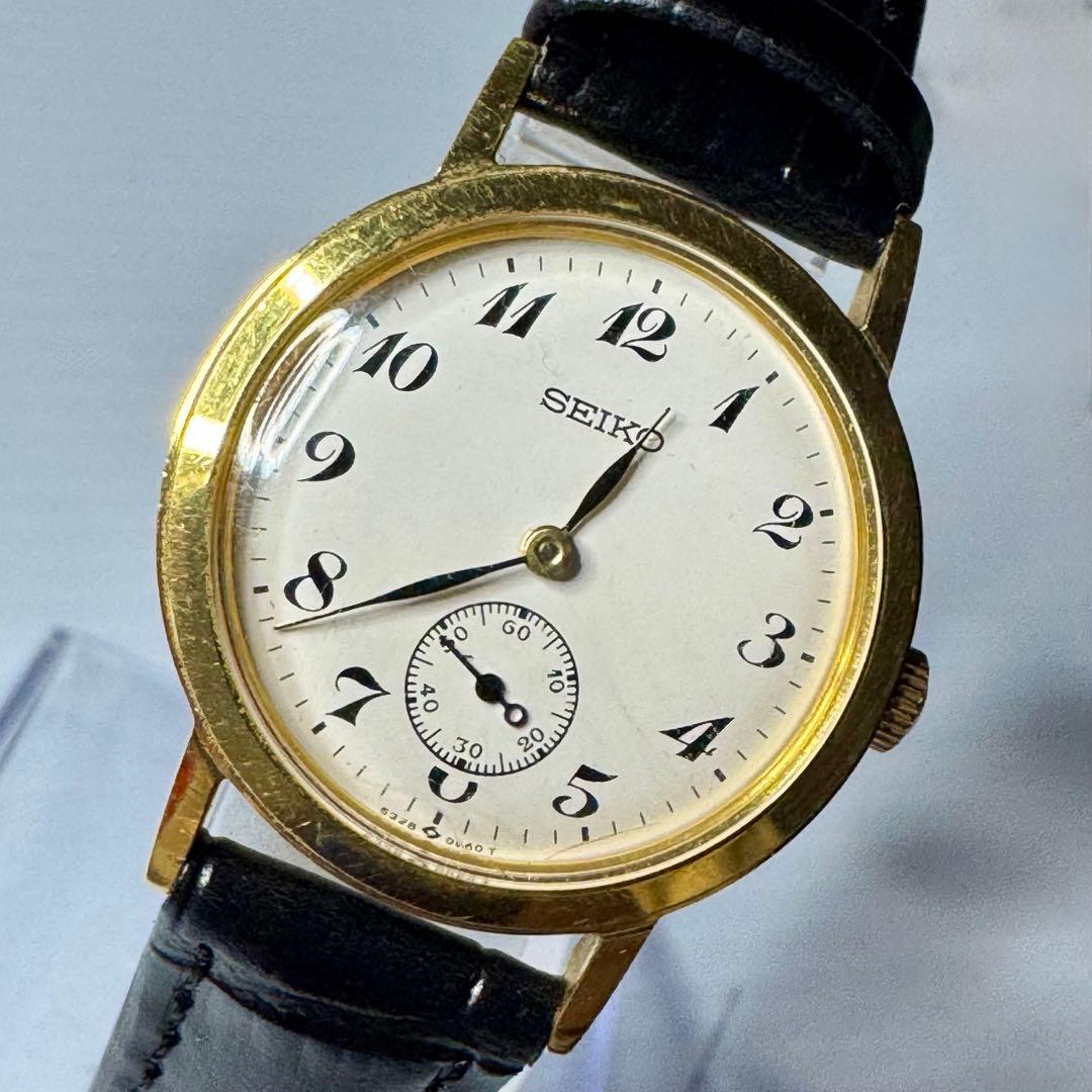 SEIKO メンズ レディース クォーツ スモセコ ゴールド 5328-0030