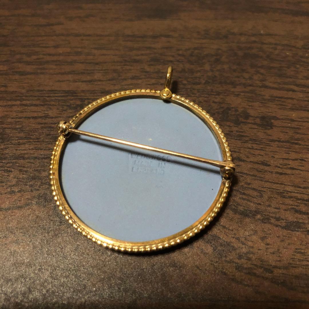  ウェッジウッド　K9　375刻印 カメオ ブローチ