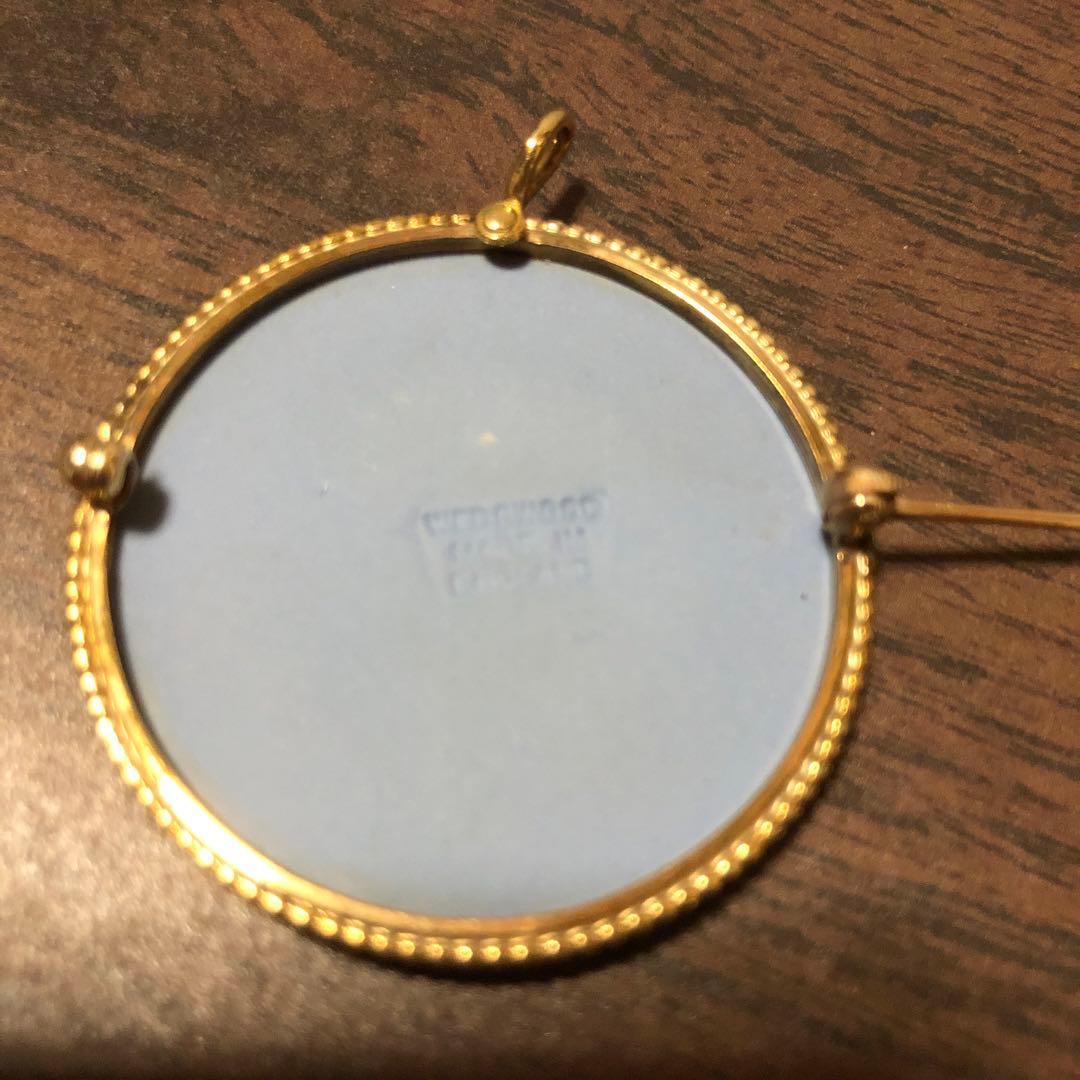  ウェッジウッド　K9　375刻印 カメオ ブローチ