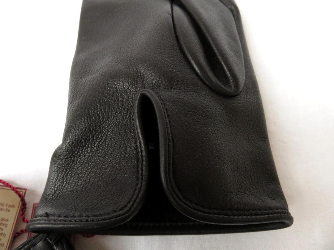 デンツ Milton レザーグローブ ブラック 8 アンラインド 英国製 羊革