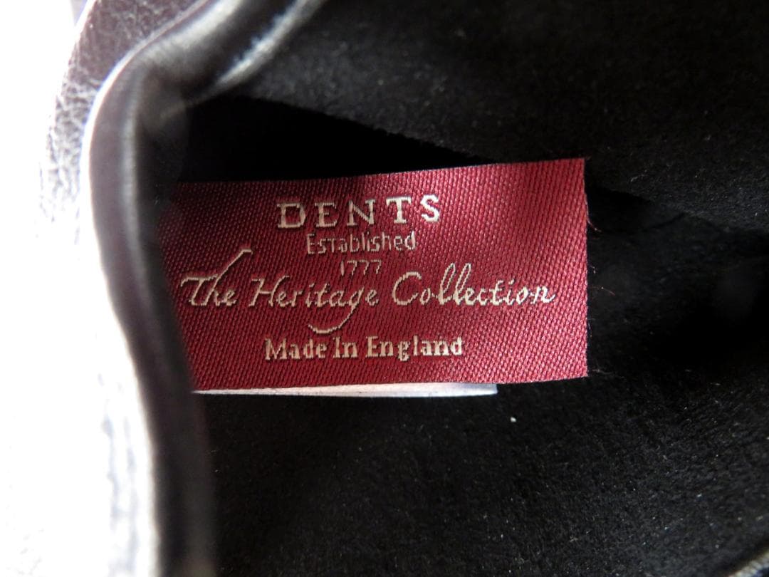 デンツ Milton レザーグローブ ブラック 8 アンラインド 英国製 羊革