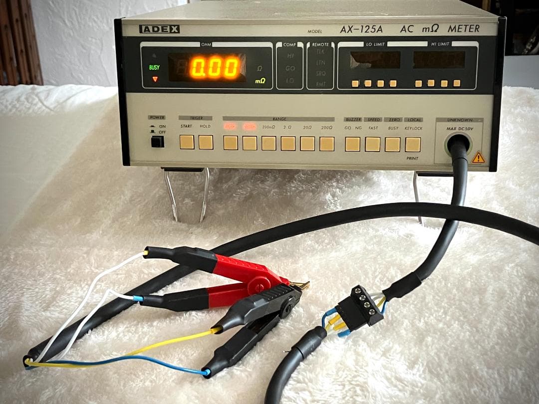 10uΩ分解能_ AC mΩメーター：Kelvin Holder,Clip付き